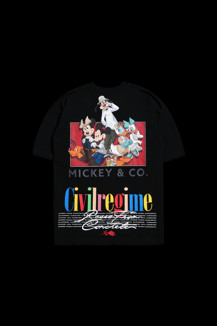 Mickey And Friends American Classic Oversized Tee in Black