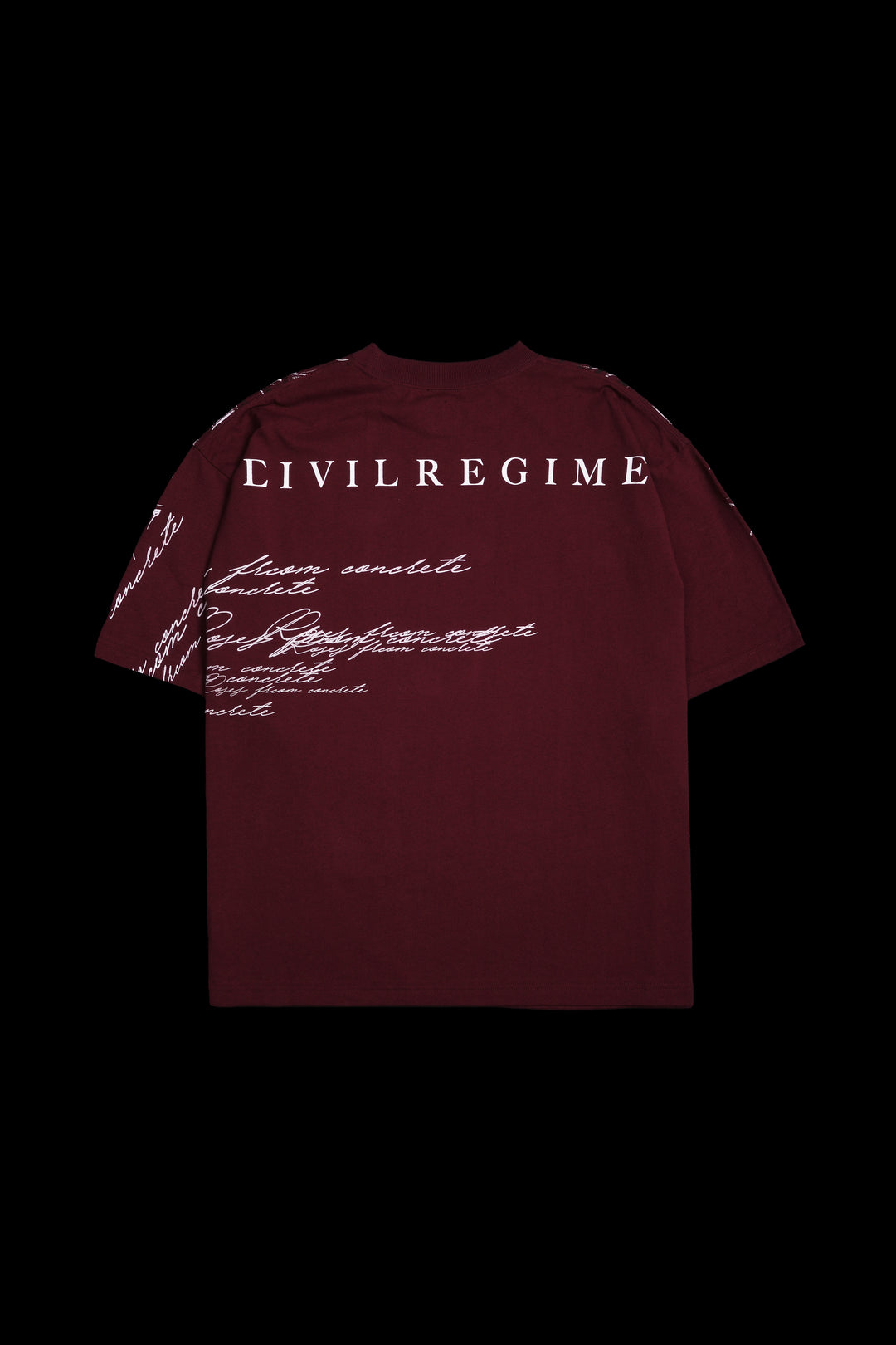 February Skies 199X Oversized Tee in Oxblood