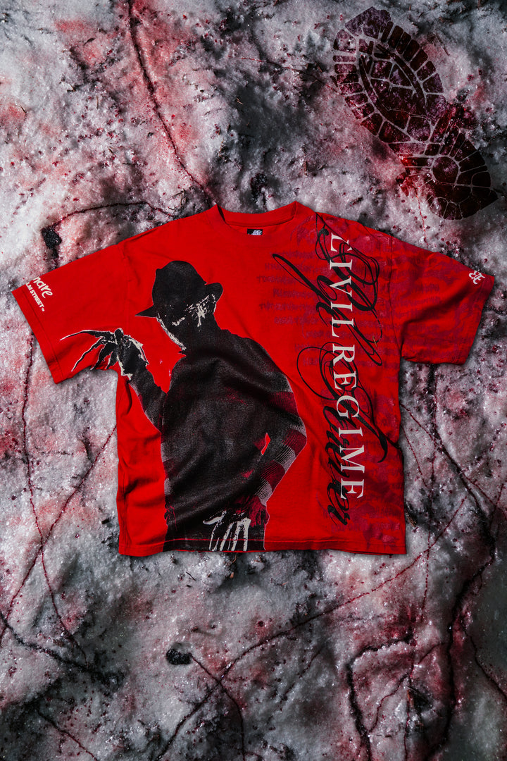 Dream Demon "Side By Side" 199X Oversized Tee in Equestrian Red