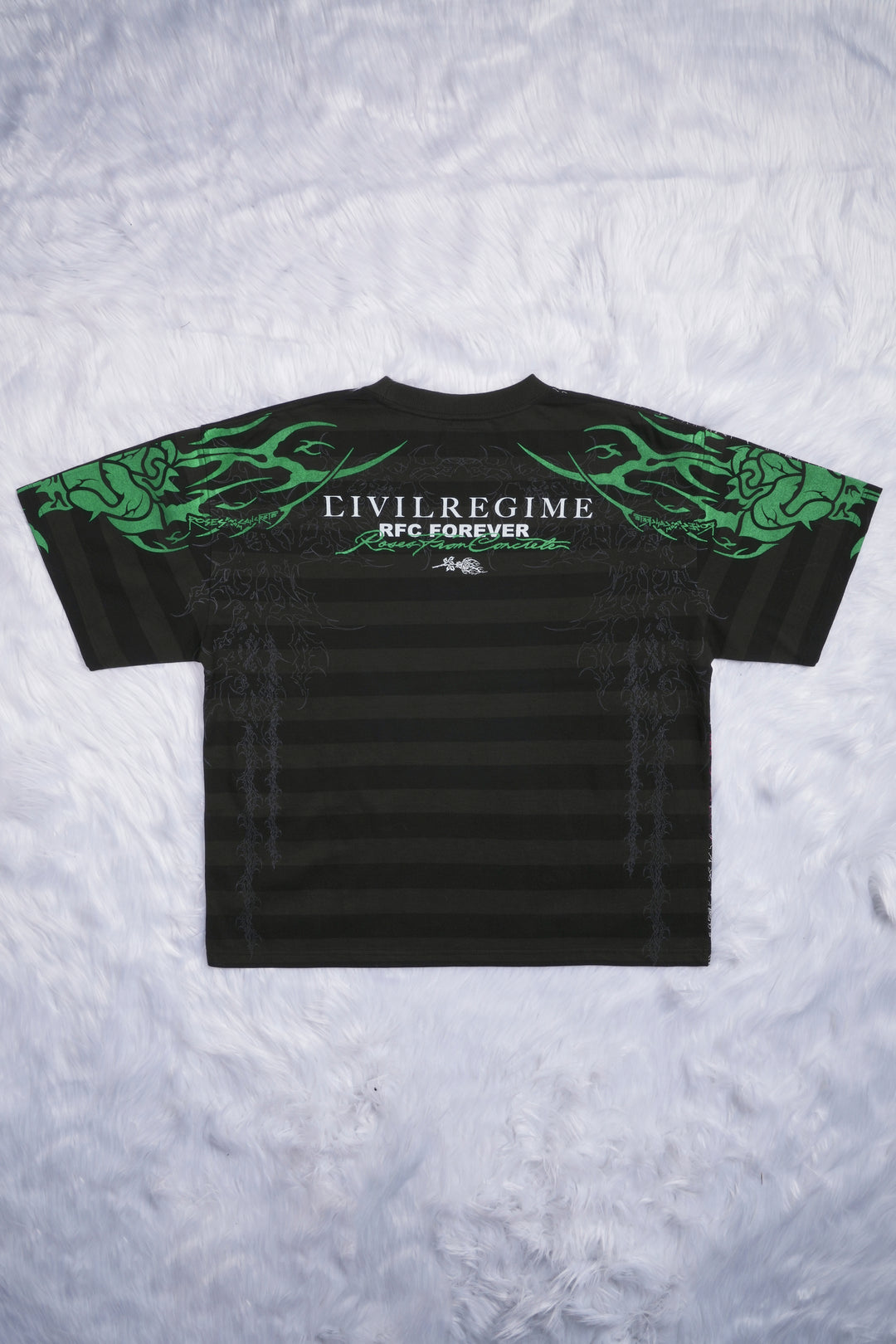 Lions And Lambs 199X Oversized Tee in Black Stripe