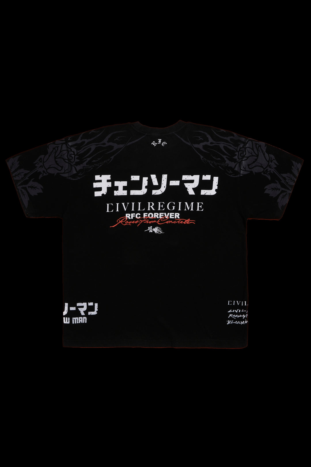 Chainsaws Chaos American Classic Oversized Tee in Vintage Black