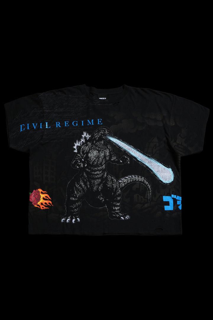 Godzilla Side By Side Everyday DISTRESSED Tee "Box Set" in Black