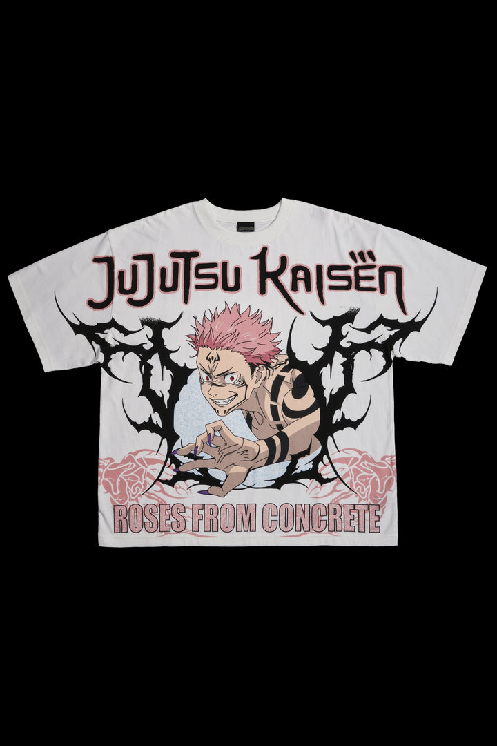 Wrath Of Sukuna "Side By Side" 199X Oversized Tee in Butter