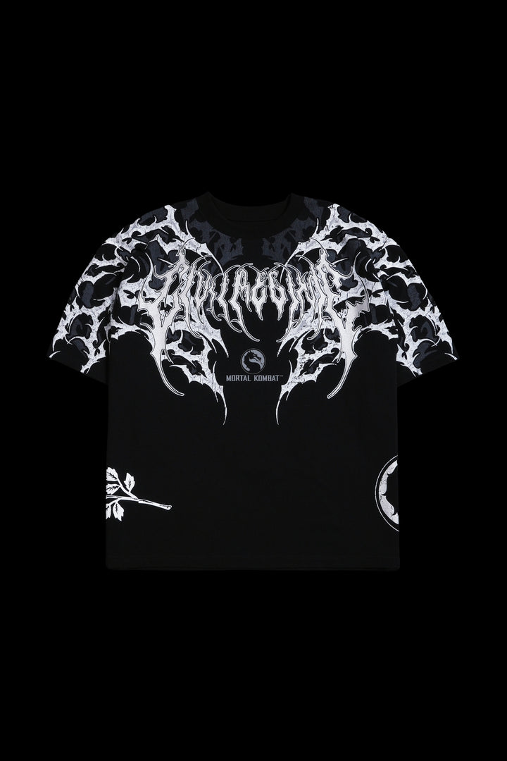 Raiden 199X "Side By Side" Oversized Tee in Black