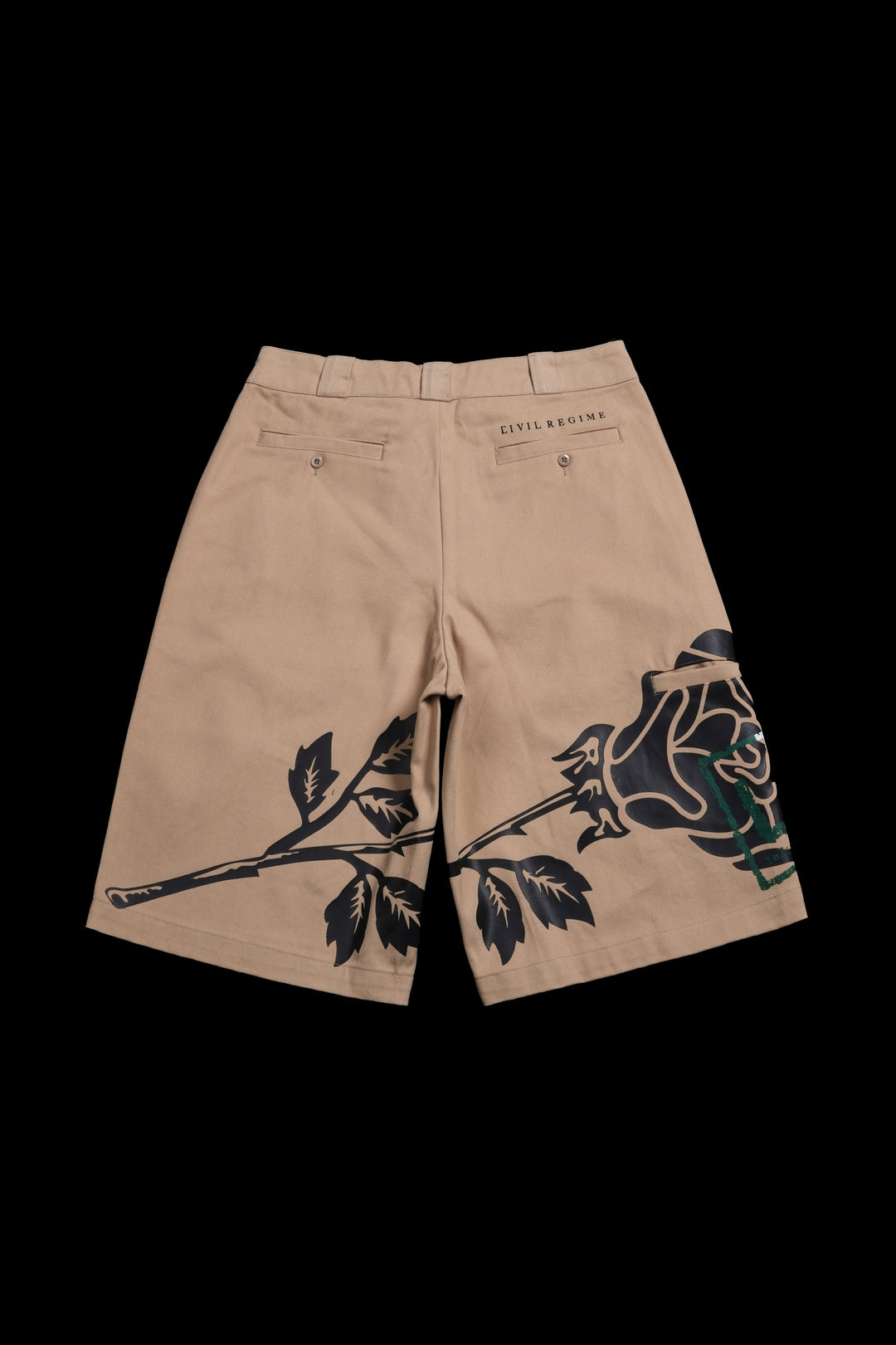 Latino Rose Garden Heat Blue Collar Shorts in Tan