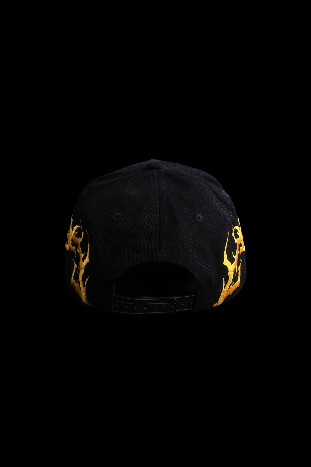Regime 5 Panel Strapback Hat in Black