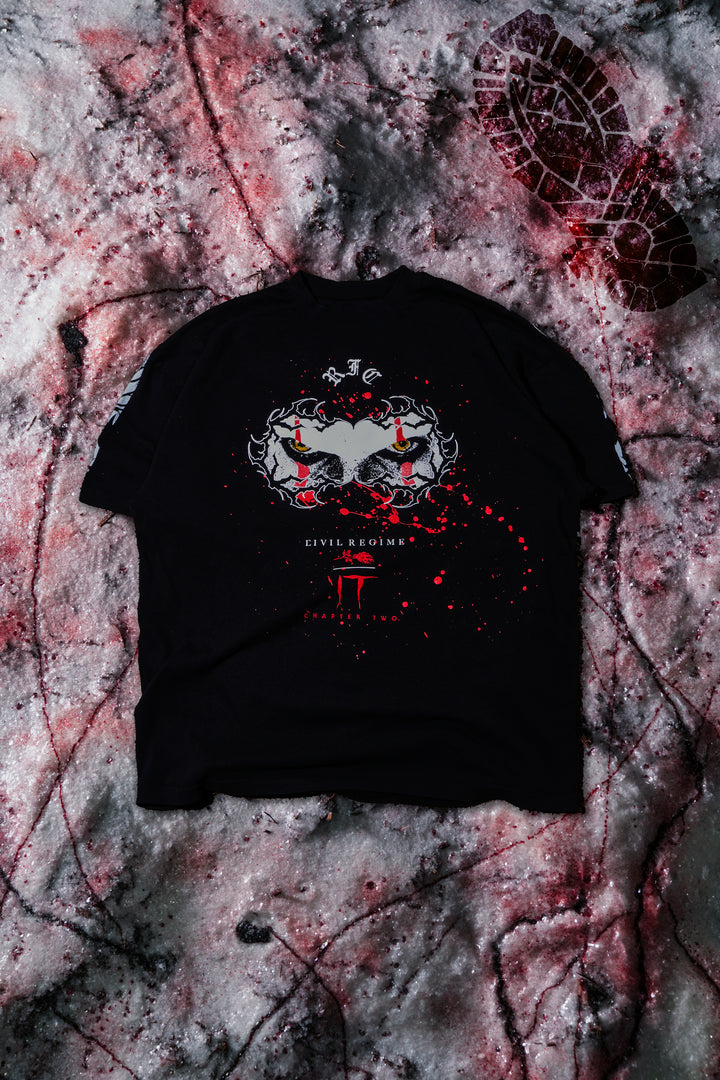 Yellow Eyes American Classic Oversized Tee in Black