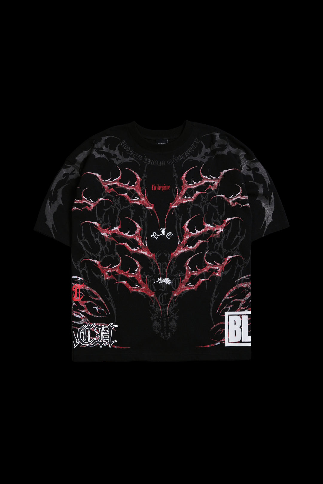 Koga Kuchiki 199X "Side By Side" Oversized Tee in Black