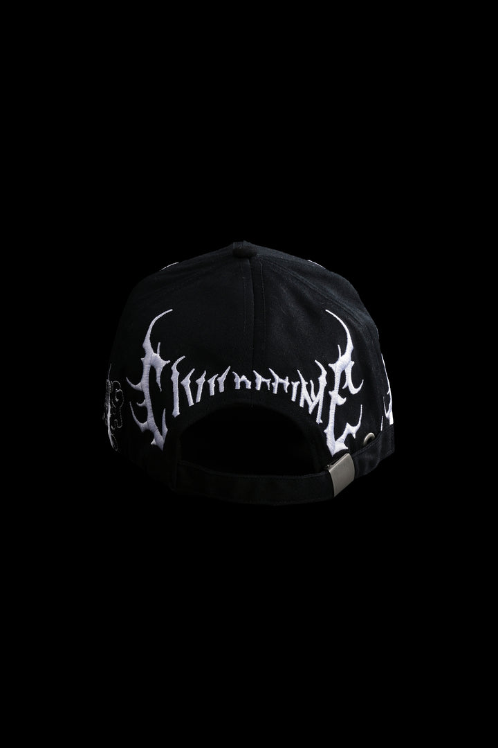 Night Crawler 5 Panel Snapback Hat in Black
