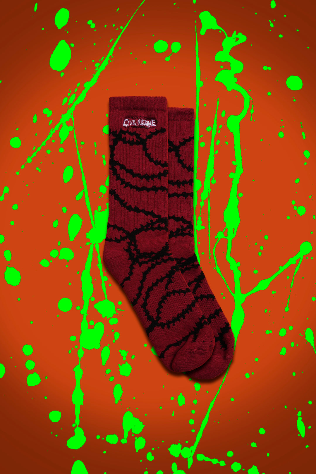 Bloom In Chains Socks in Oxblood