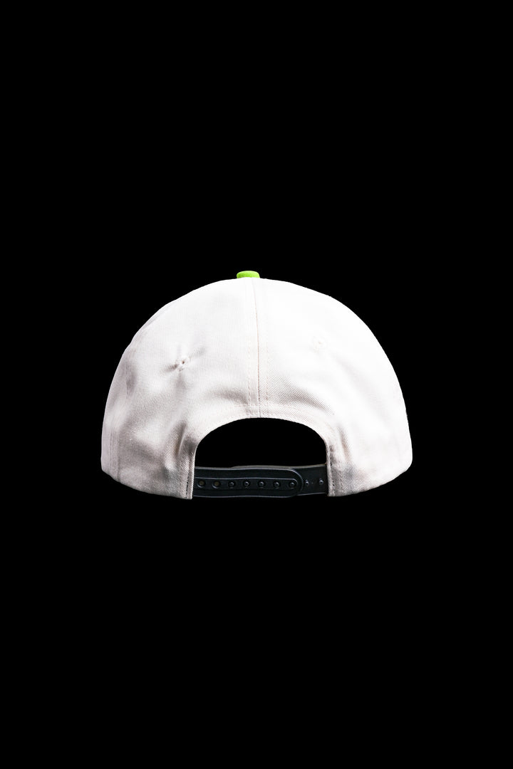 Spooky Rose Garden Vintage 5 Panel Hat in White/Black