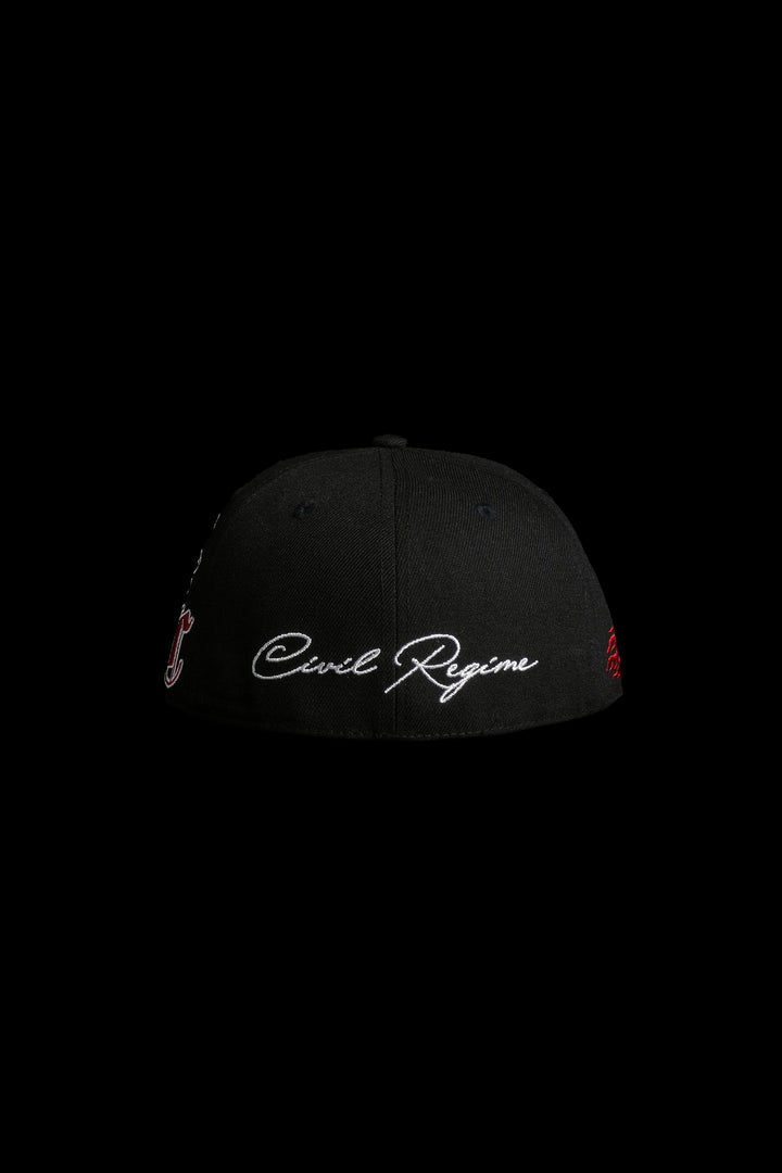 Mickey Script Fitted Hat in Black