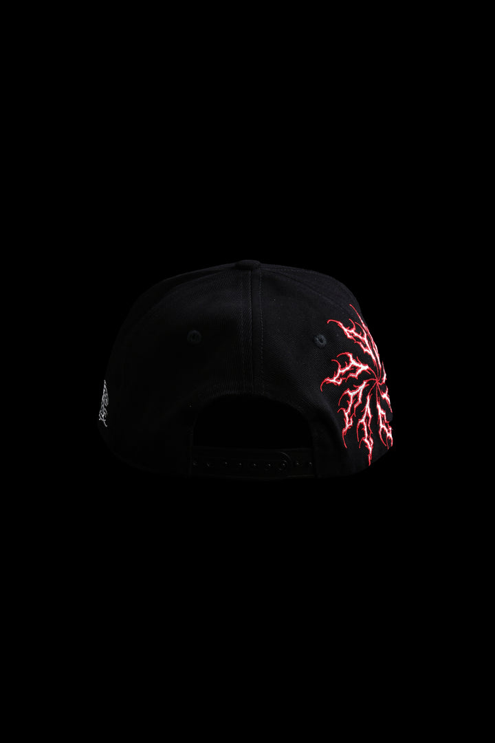 Civil Shuriken 5 Panel Snapback Hat in Black