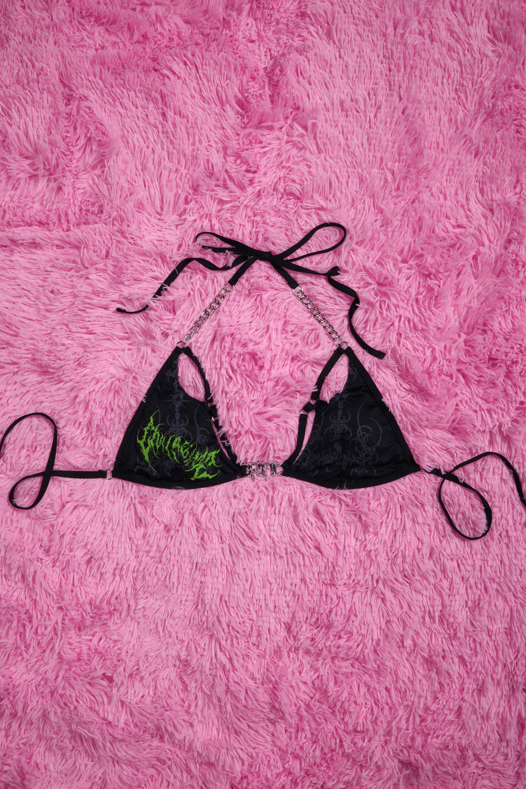 Blackout Baby Chainkini Top in Black