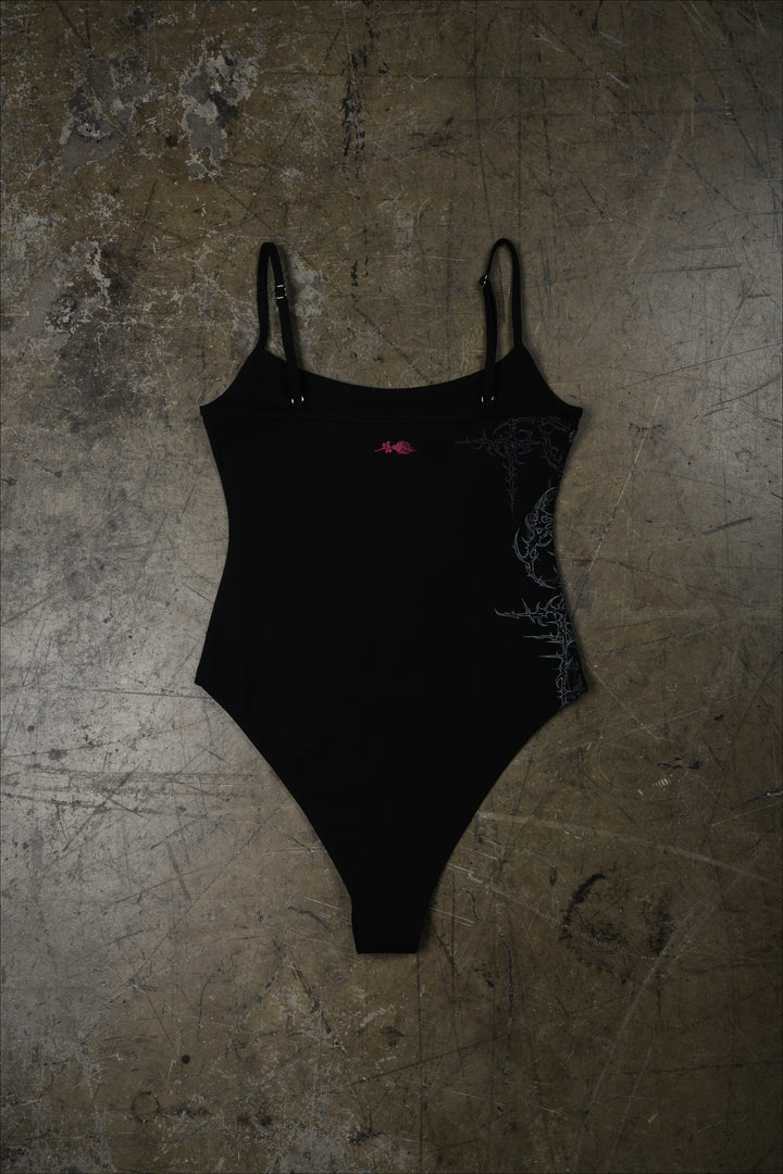 Harmful Bodysuit Tank in Black