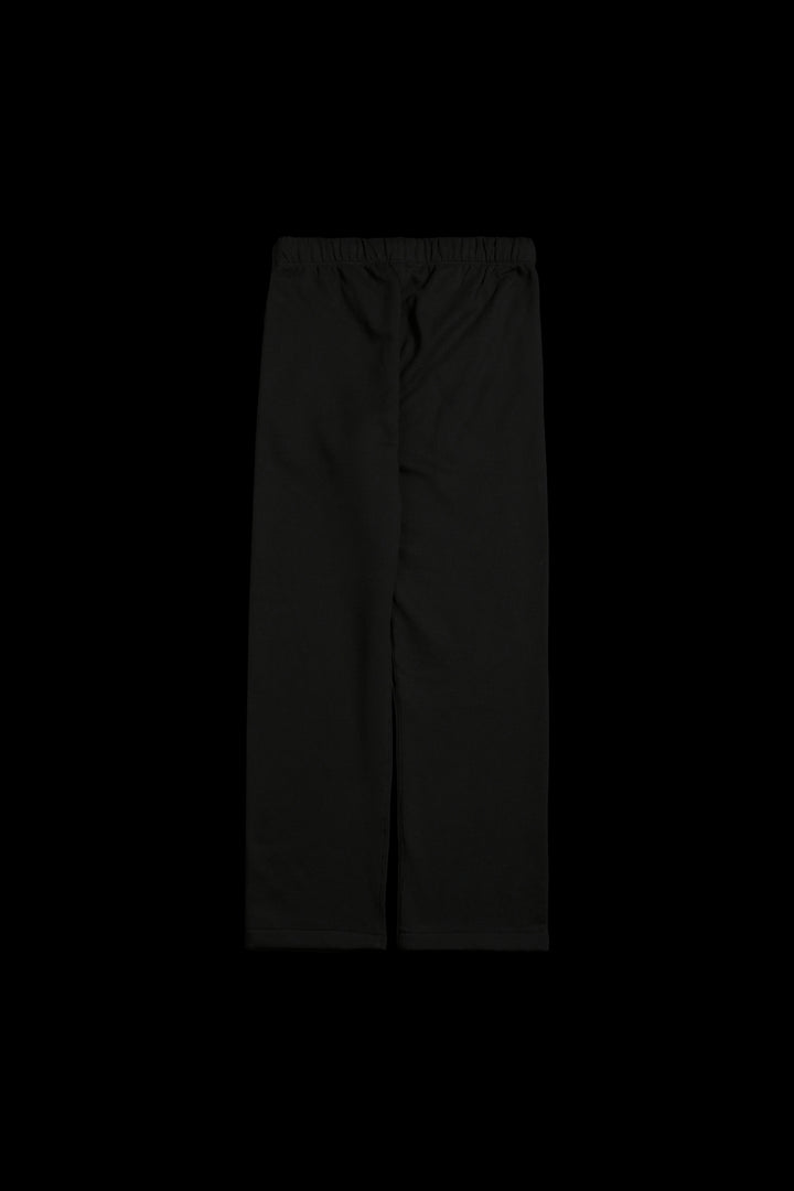 Concrete Sin Wide Leg Fleece Pants in Black