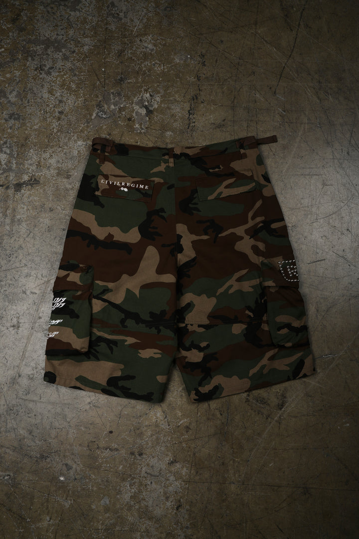 Regime Civil Militia Shorts in Green Camo