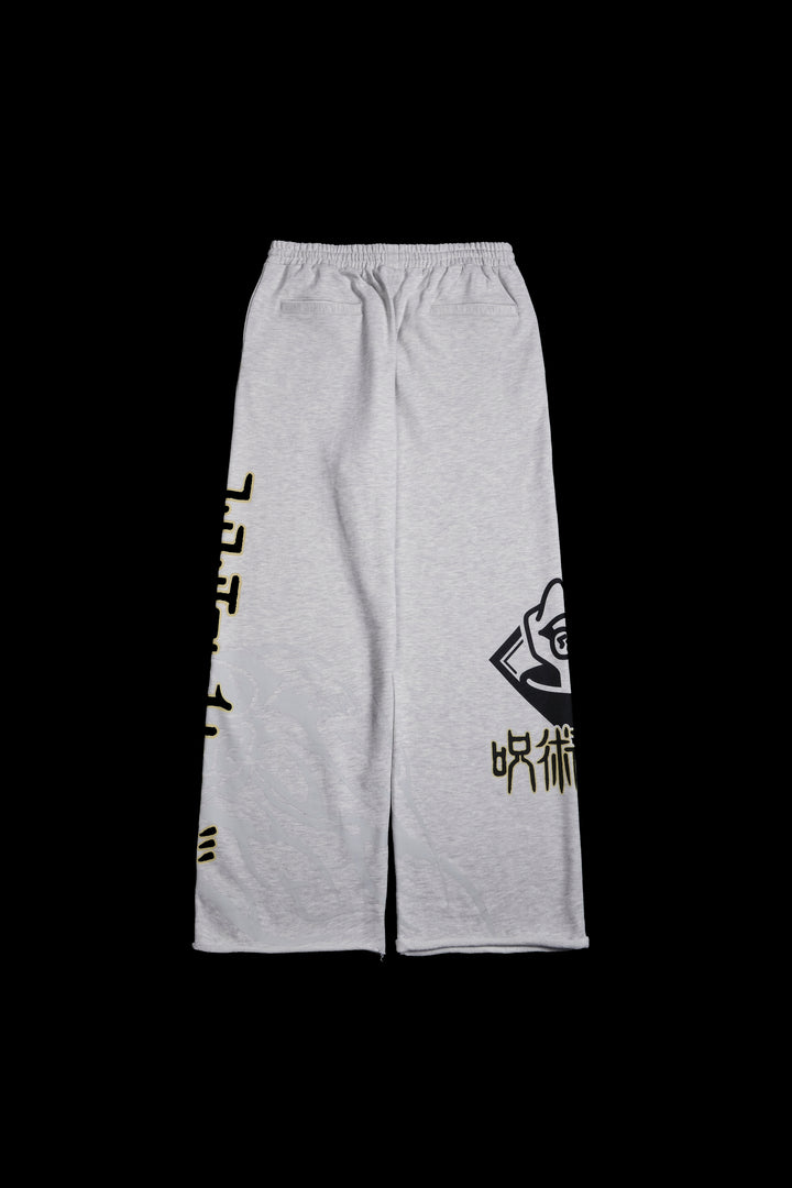 Cursed Energy Eternal Wide Leg Pants in Heather Gray