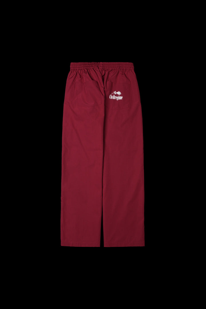 Concrete Script Wide Leg Track Pants in Red/Black/White