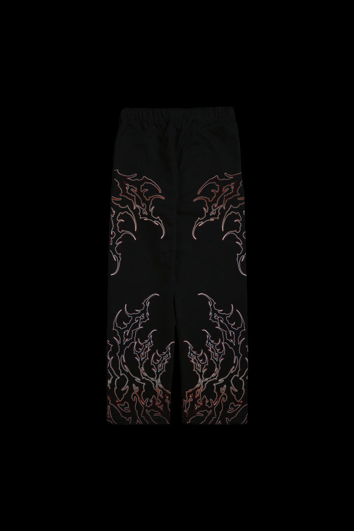 Red Fury Eternal Wide Leg Pants in Black