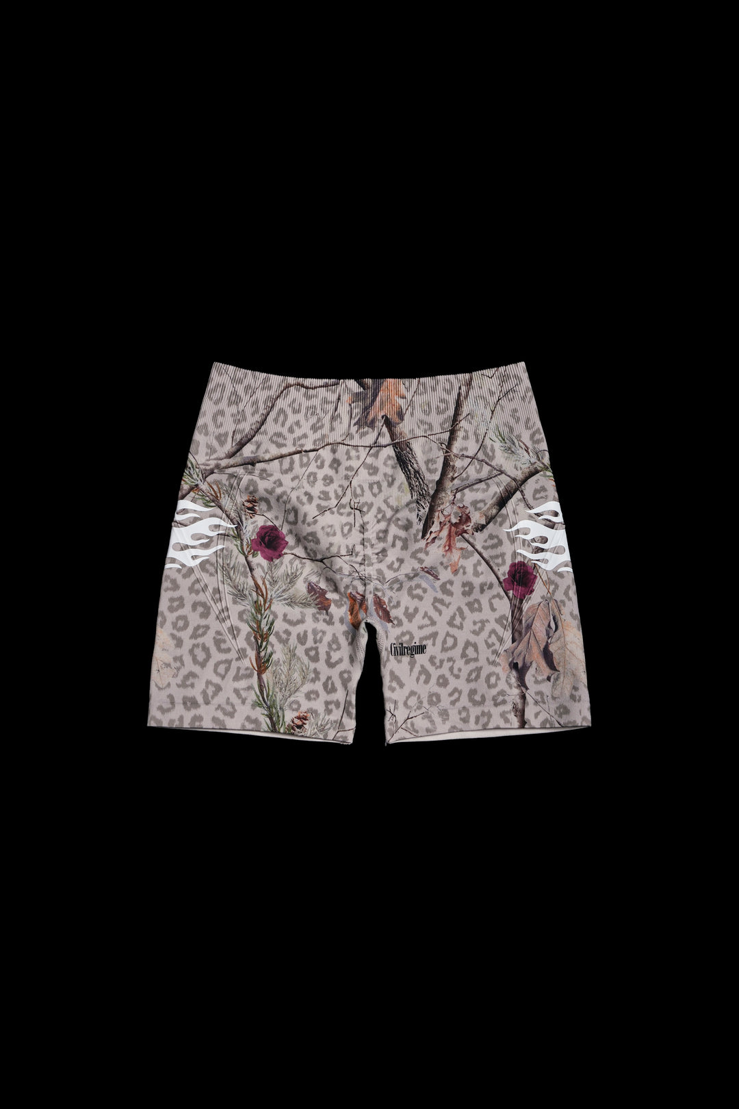 Concrete Training Seamless Shorts in Real Leopard Camo