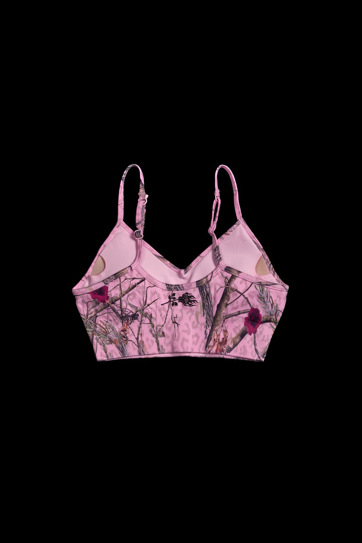 Concrete Forest Kelly Seamless Bra in Baby Pink Real Leopard Camo