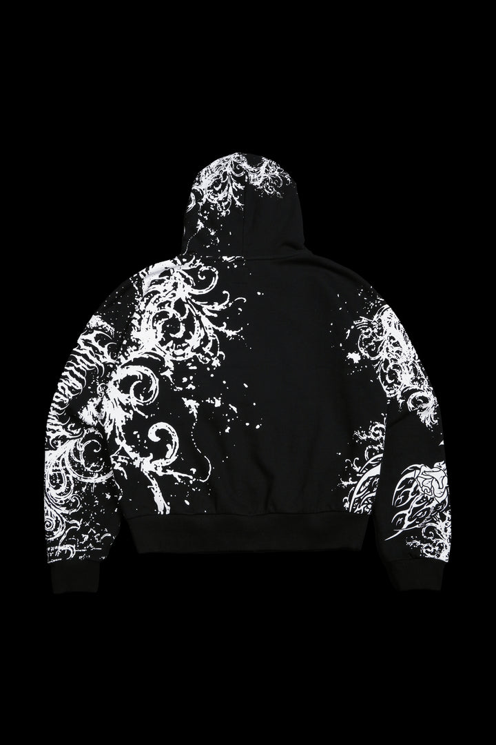 Ancient Ones Civil Zip Up Hoodie in Black
