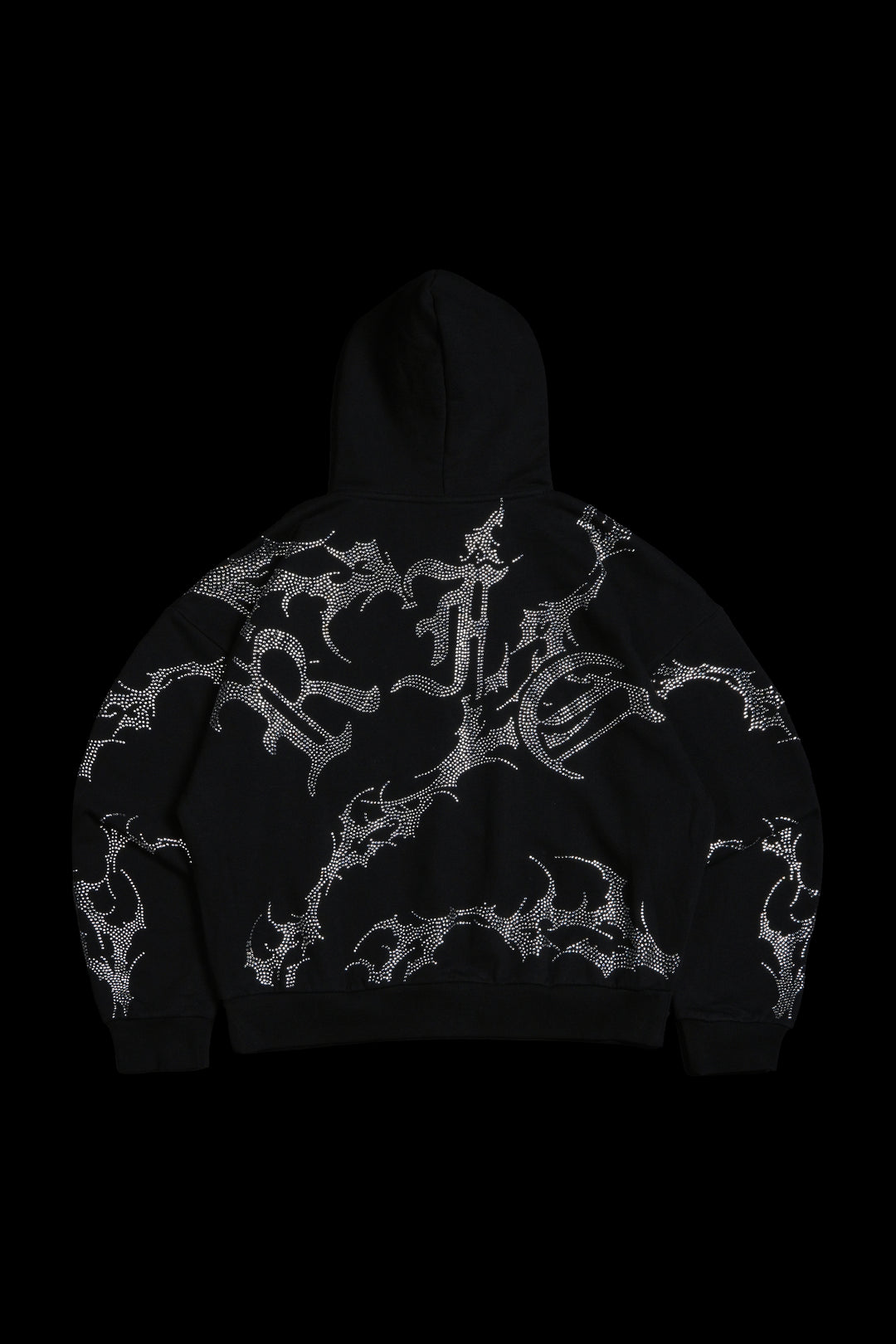 Civil Riot Outliers Distressed Zip Up Hoodie in Black