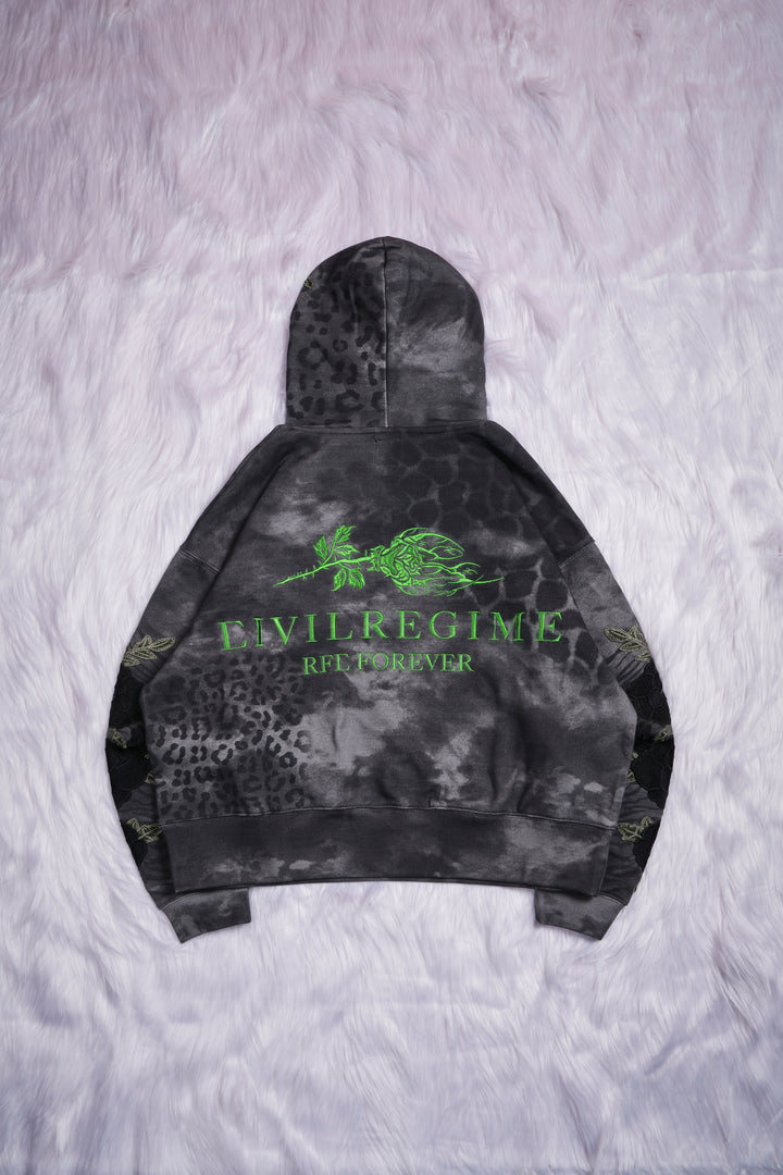 Passion From Concrete Forever Rose Hoodie in Black