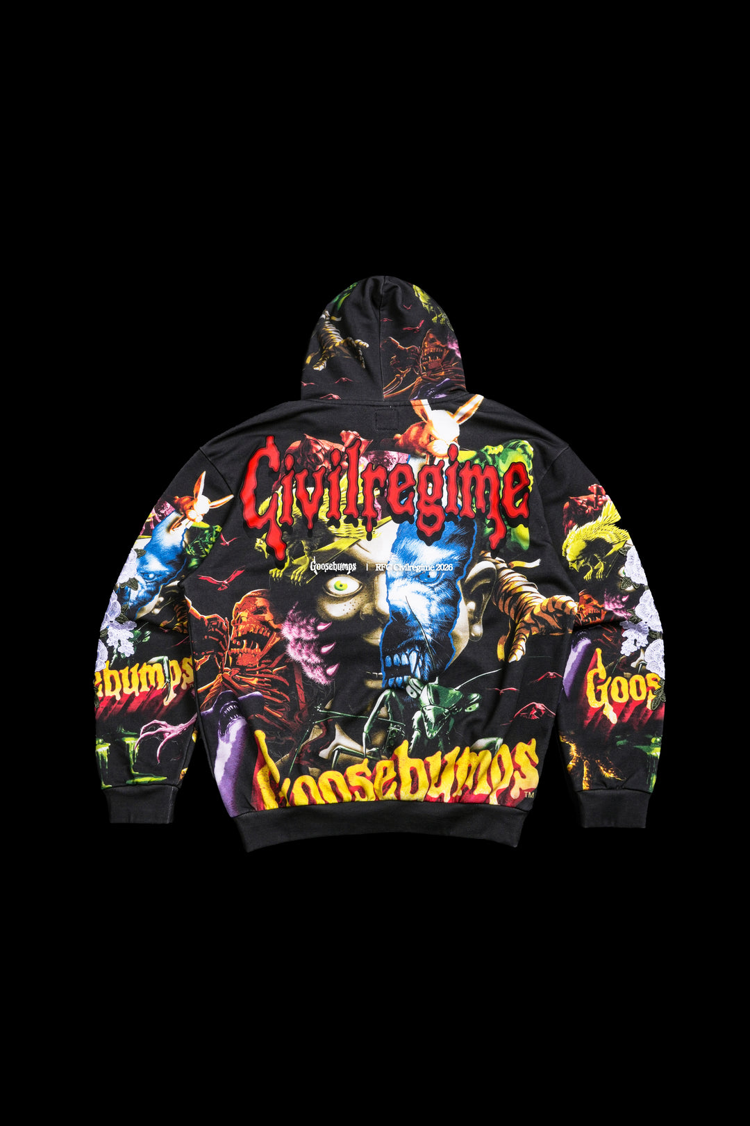 Goosebumps Collage Indie Rose Hoodie in Goosebumps All Over Print