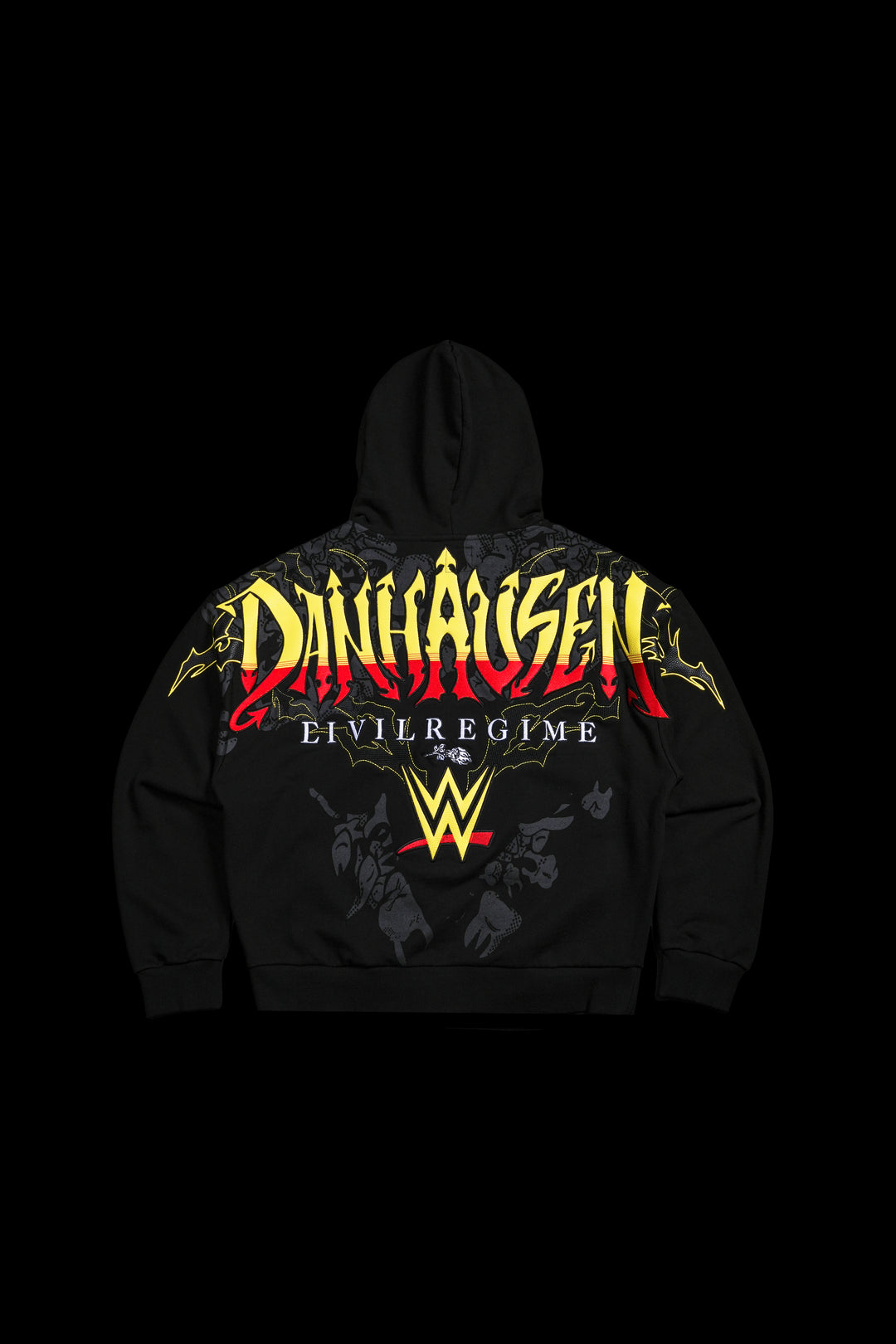 Pure Evil Full Zip Up Hoodie in Black