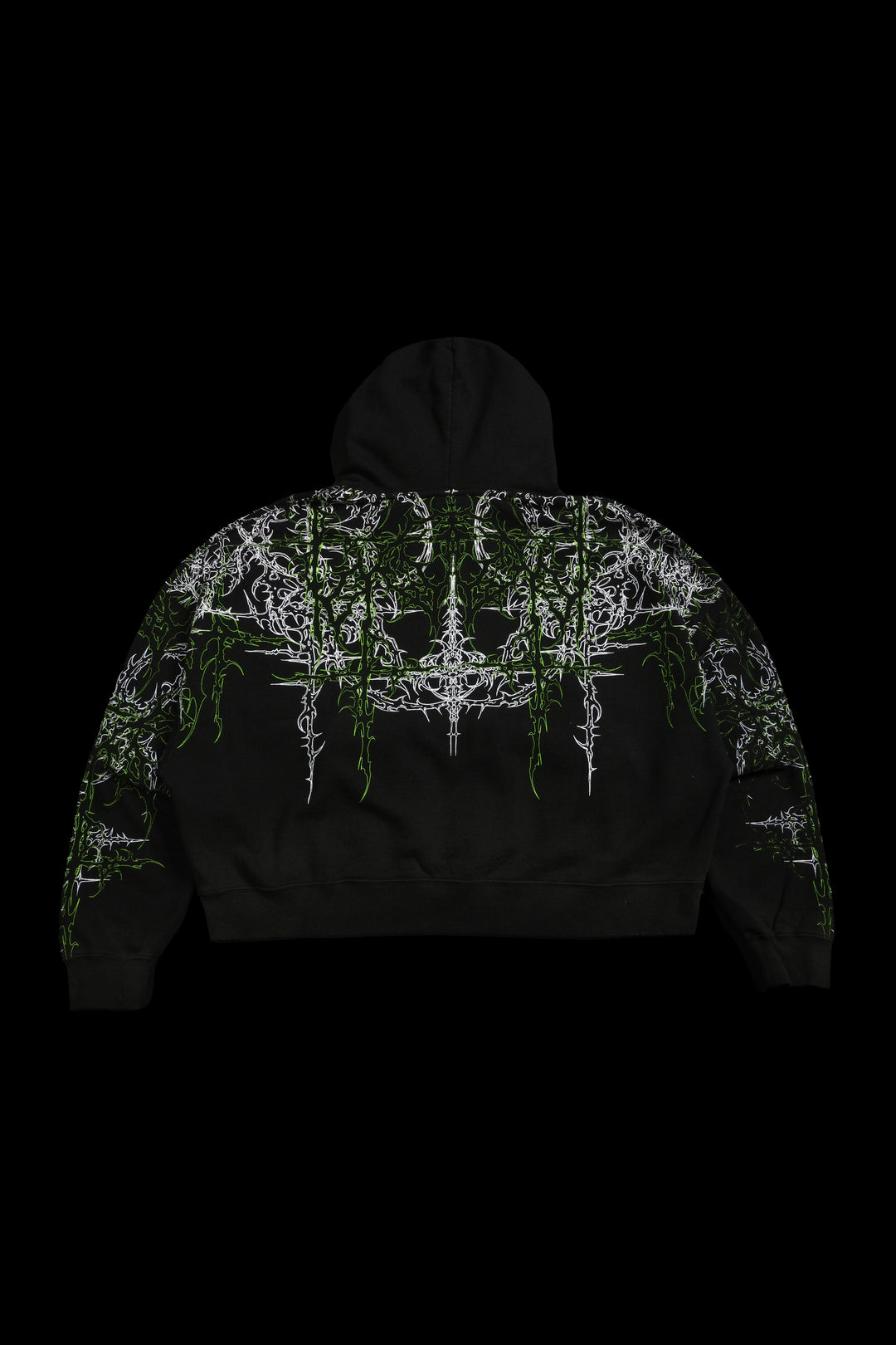 Lucid Odin Hoodie in Vintage Black/Acid Green
