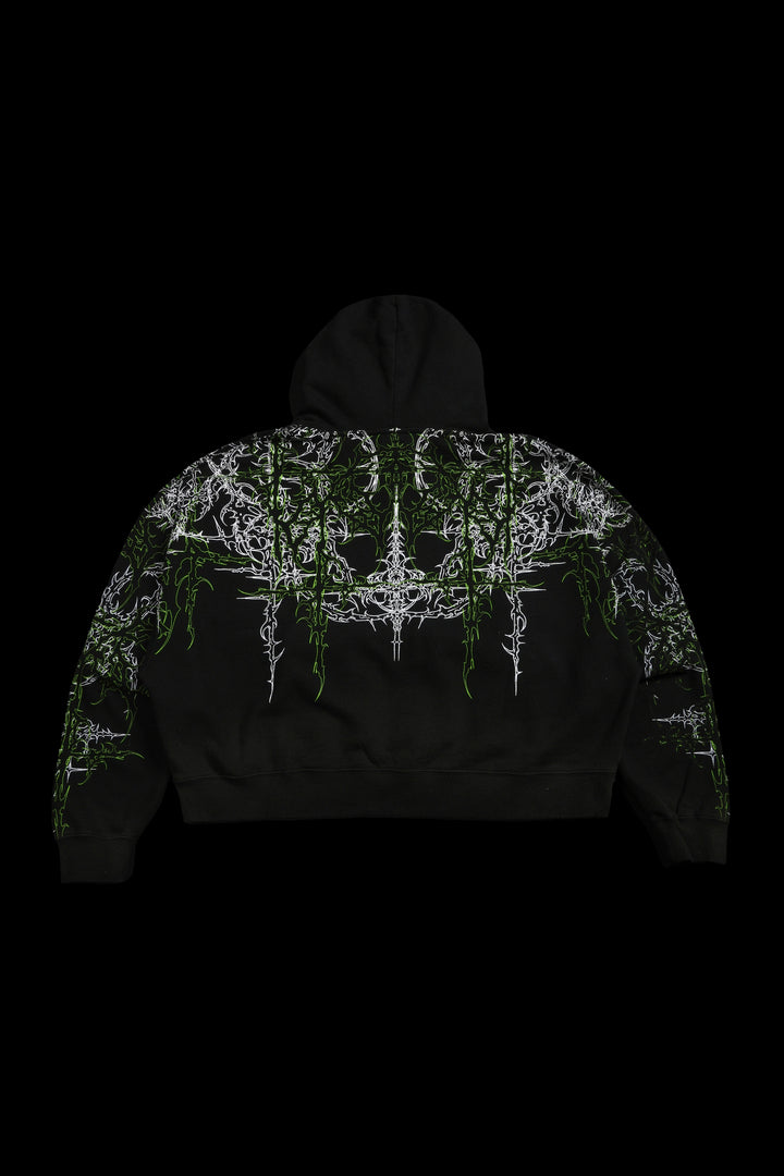 Lucid Odin Hoodie in Vintage Black/Acid Green