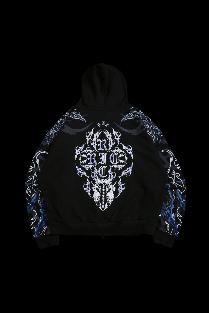 Kindred Civil Zip Up Hoodie in Black