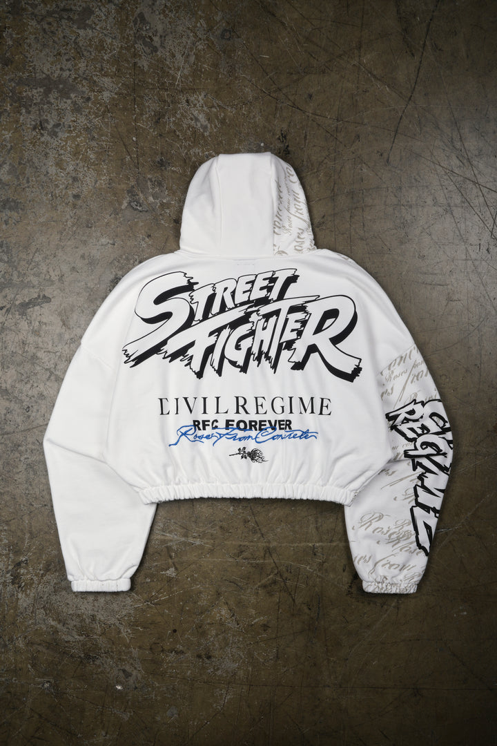 Strongest Rose Ultra Cropped Zip Hoodie in Butter