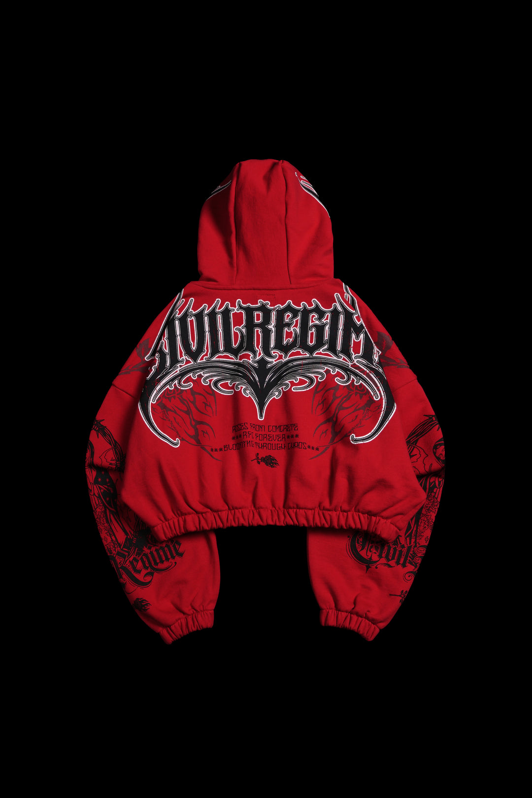 Bloom &amp; Conquer Ultra Cropped Hoodie in Equestrian Red