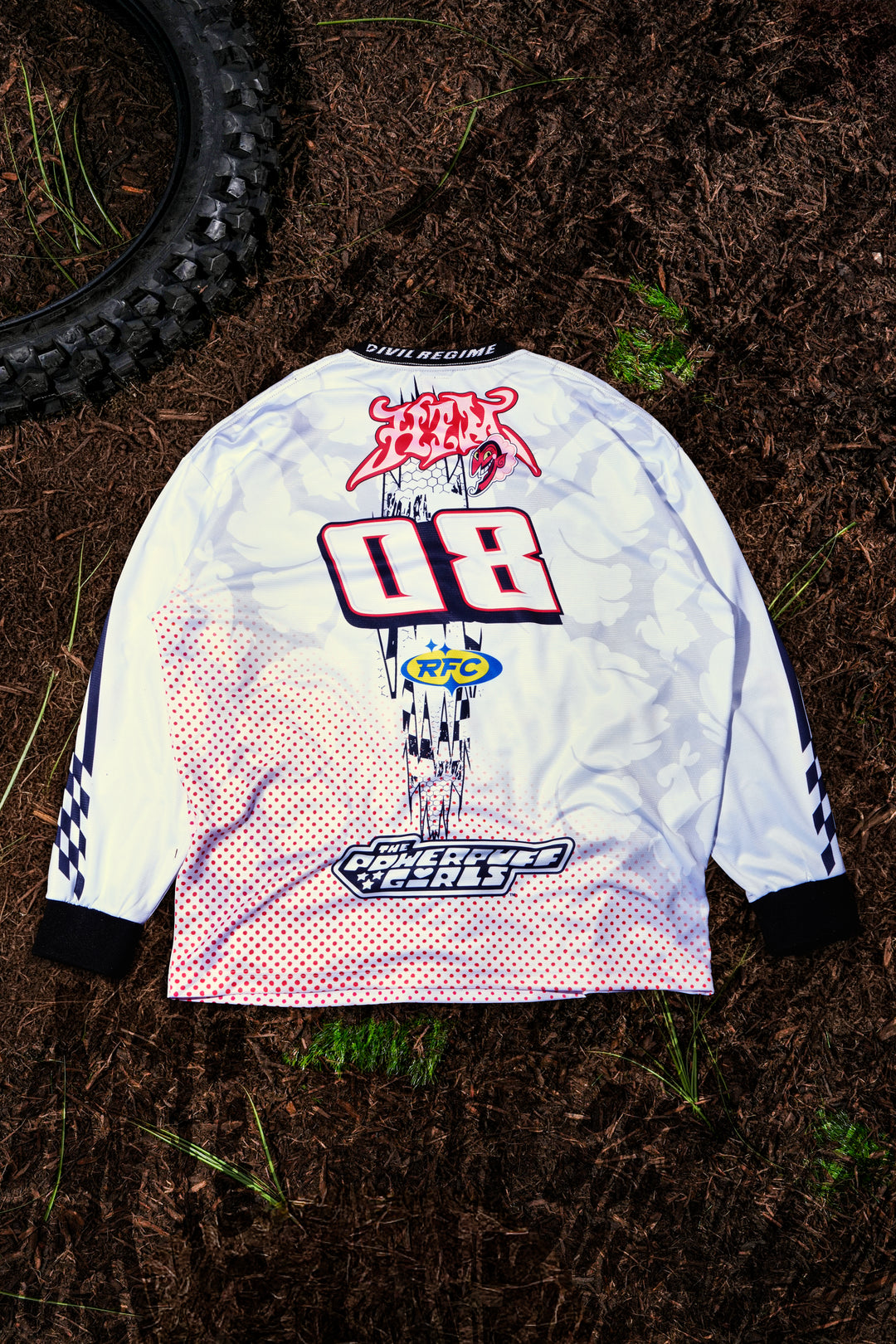 Him L/S Moto Jersey in White