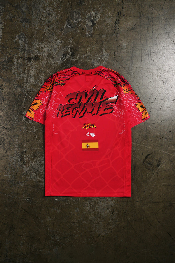 Masked Narcissistic Classic Soccer Jersey in Red