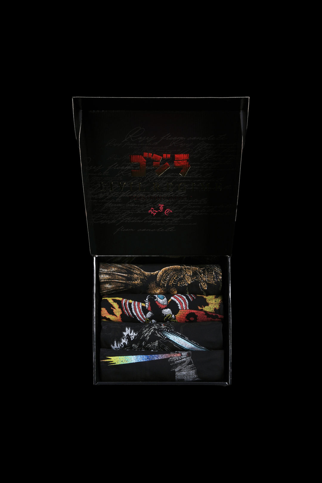 Godzilla Side By Side Everyday DISTRESSED Tee "Box Set" in Black