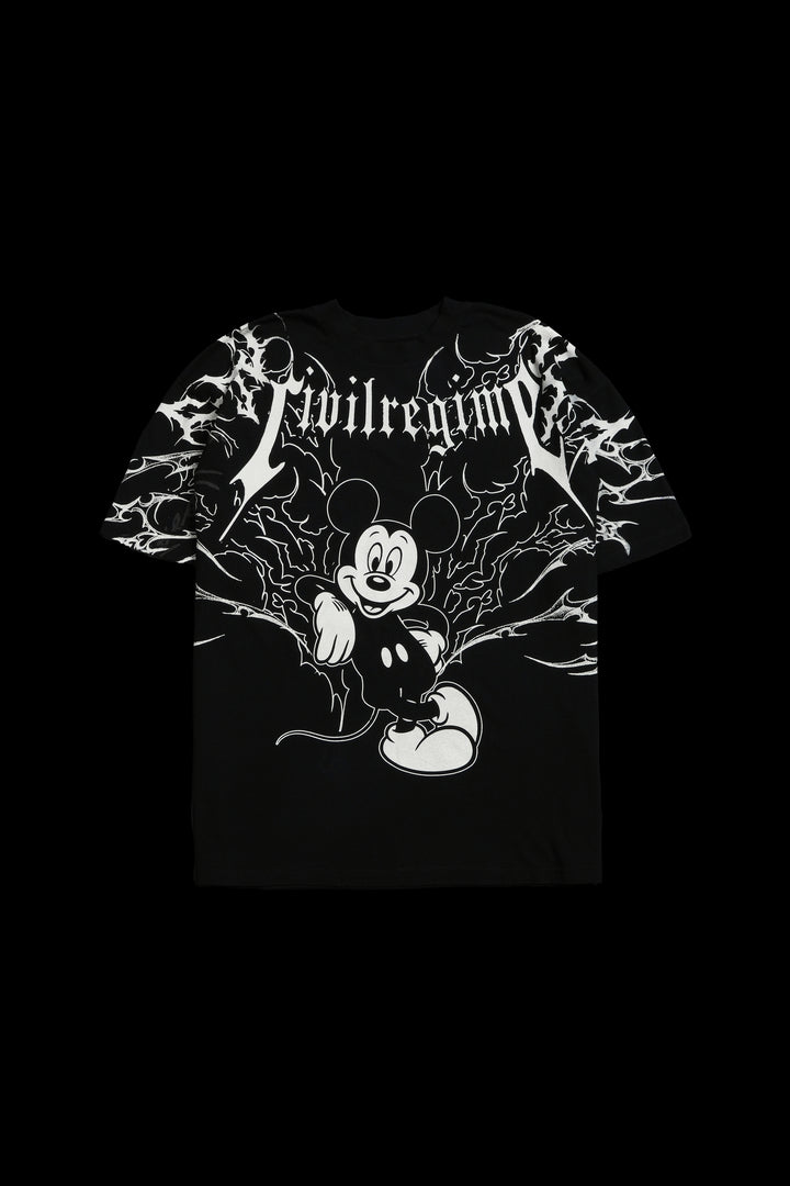 Civil Mickey American Classic Oversized Tee in Black