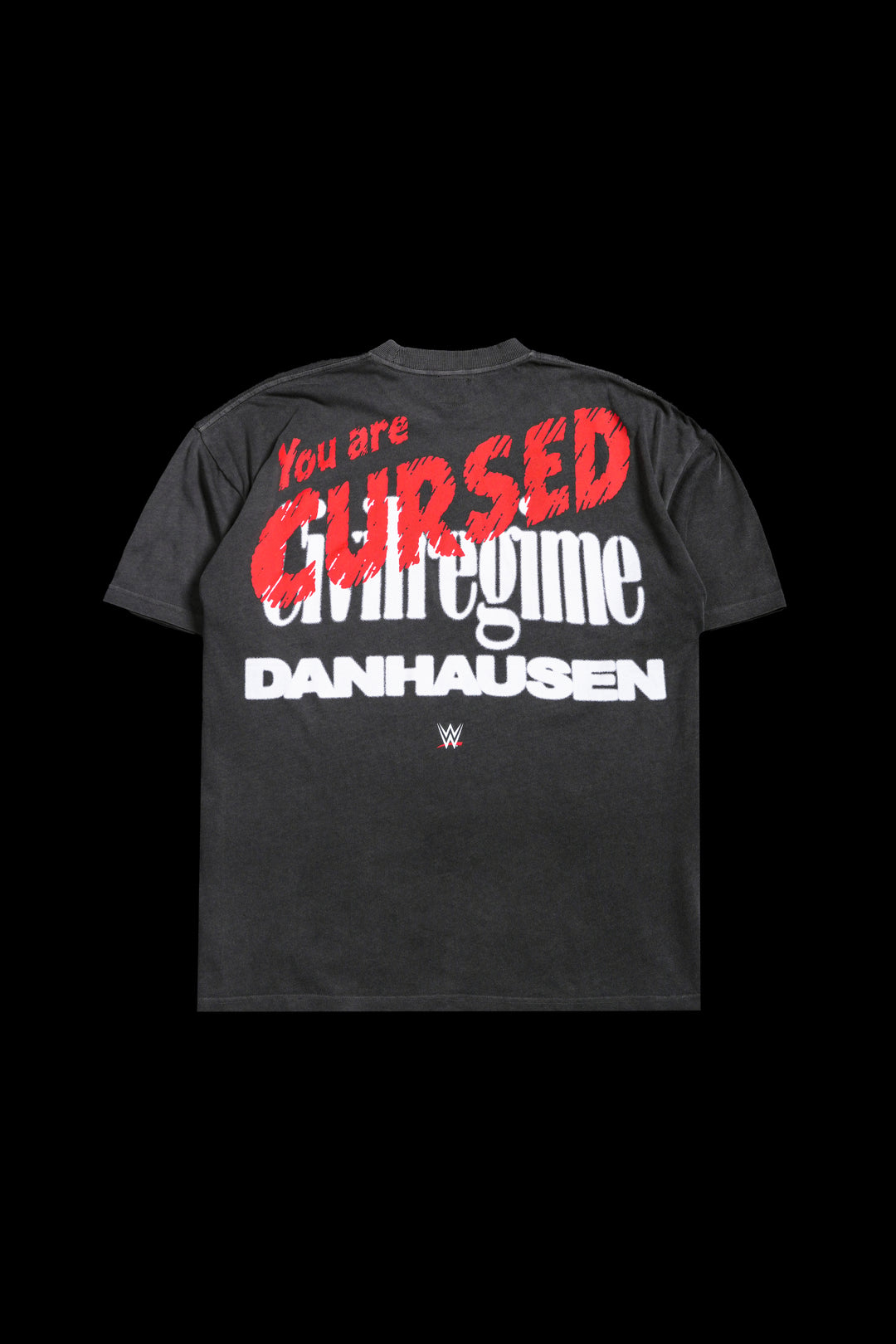 Cursed Regime American Classic Oversized Tee in Vintage Ashes