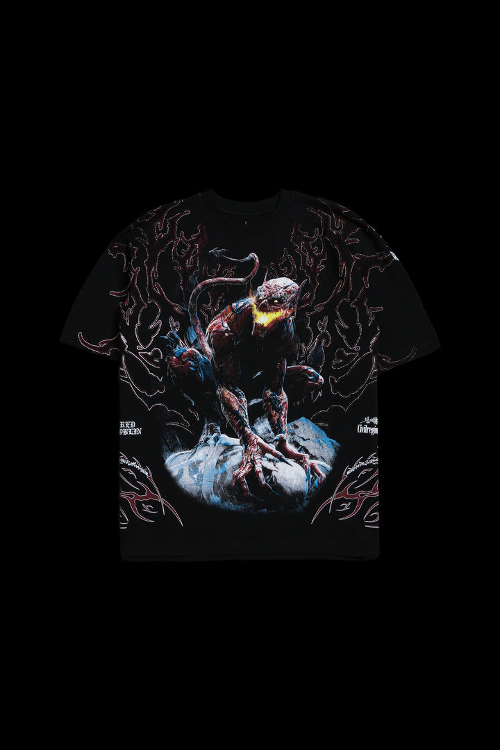 Red Goblin American Classic Oversized Tee in Black