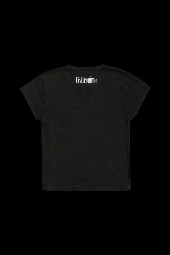 Concrete Sin Baby Tee in Sun Wash Vintage Black