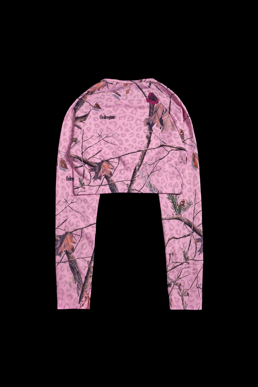Concrete Forest Seamless L/S Top in Baby Pink Real Leopard Camo