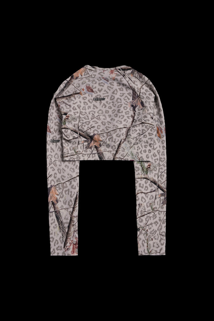 Concrete Forest Seamless L/S Top in Real Leopard Camo