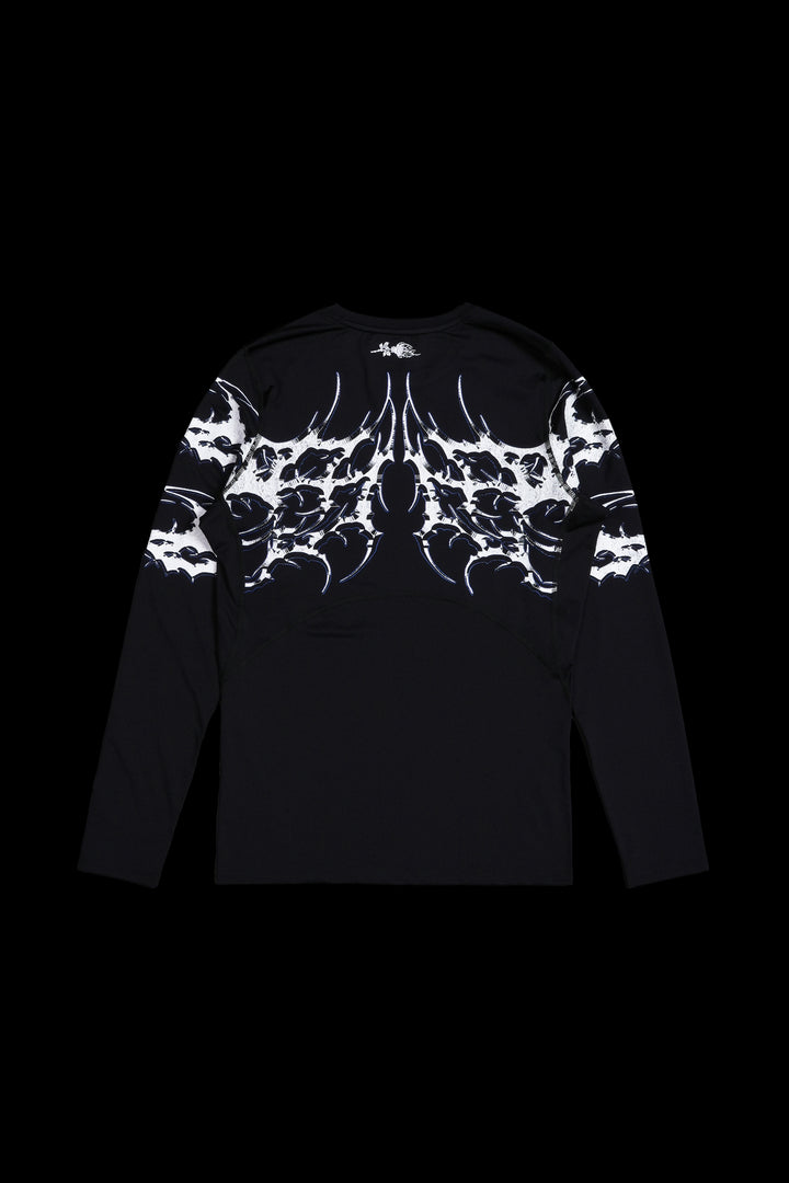Dark Mode Flex Scoop L/S Compression Shirt in Black