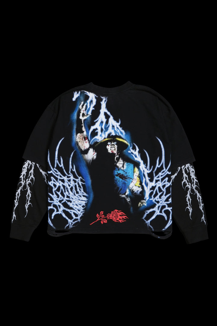 Power Of Raiden Distressed 199X Twofer in Vintage Black