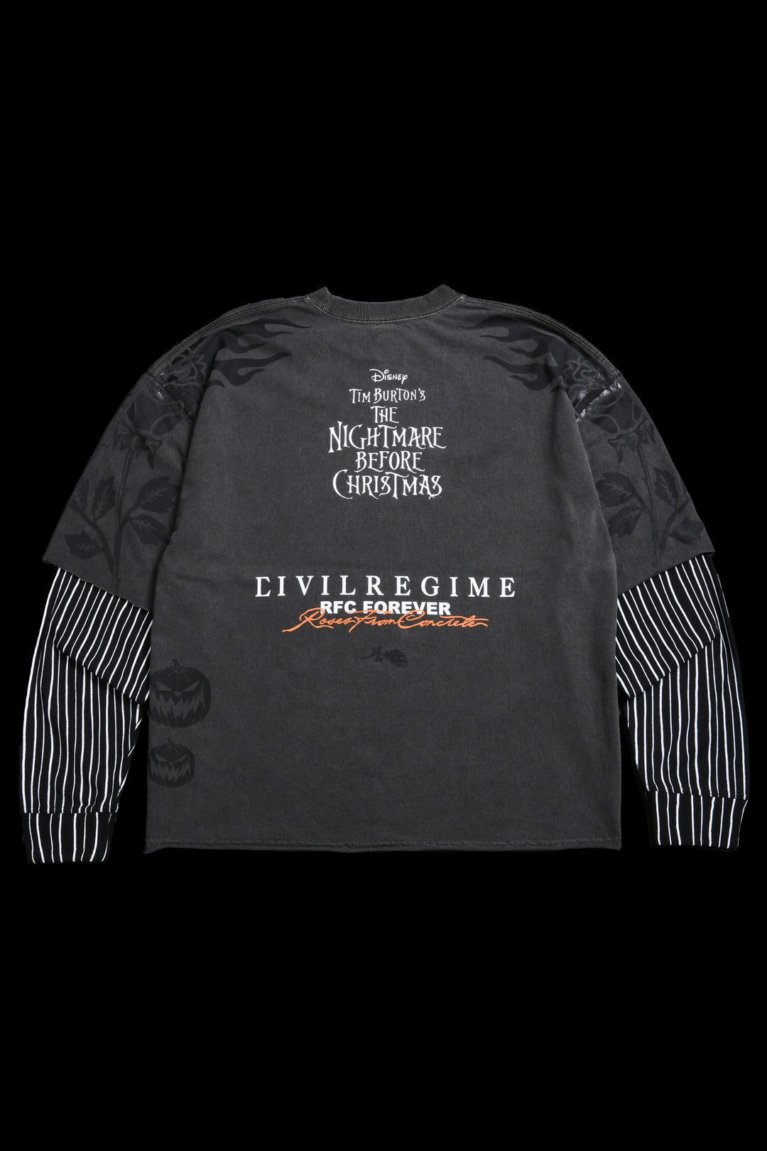 Pumpkin King 199X Jersey Twofer in Vintage Ashes/Black/White Pinstripe