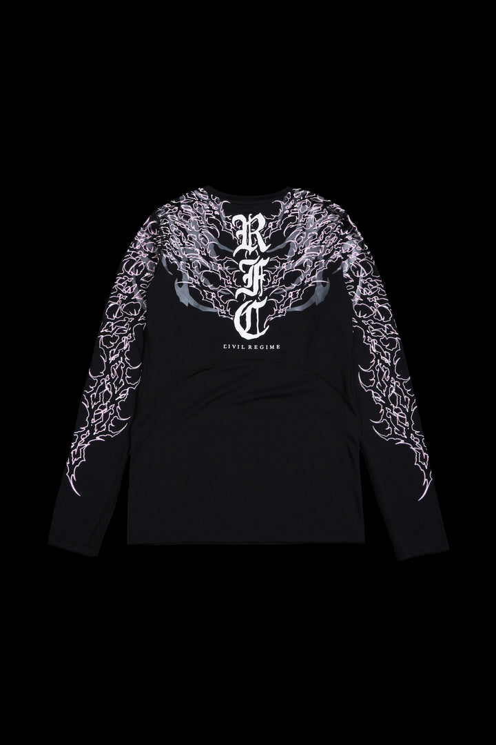 Anarchy Flex Scoop L/S Compression Tee in Black