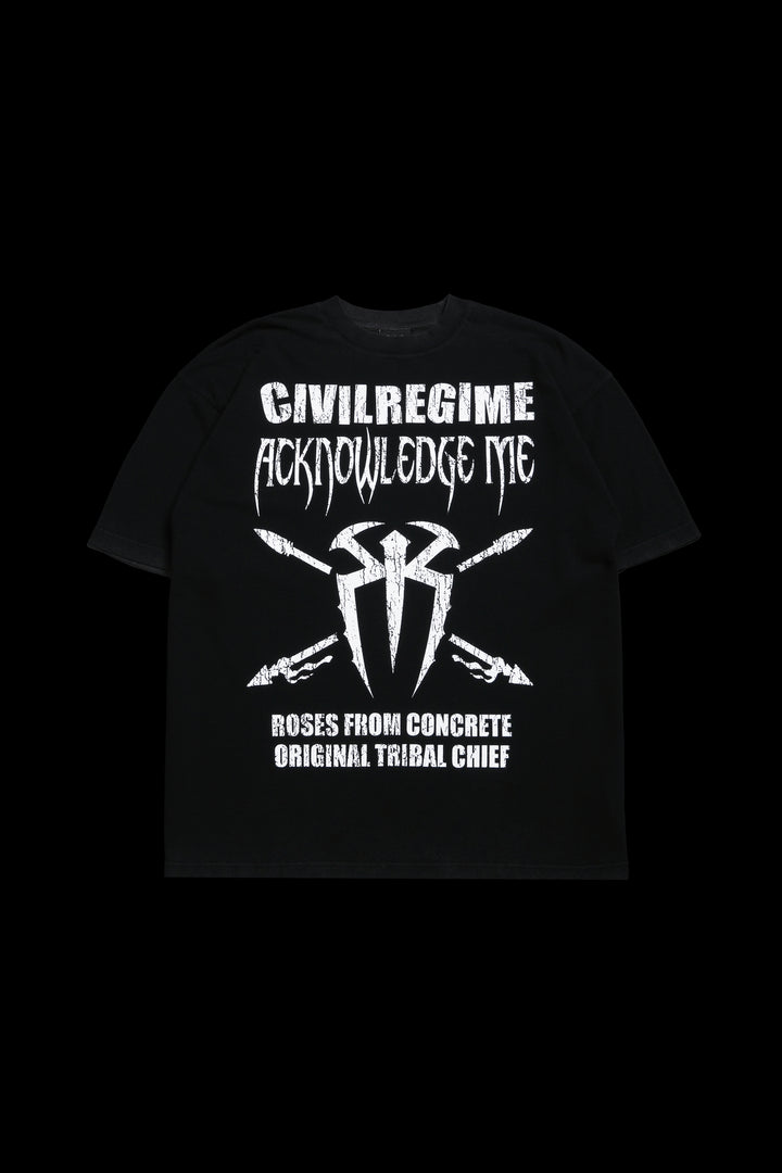Tribe Chief American Classic Oversized Tee in Vintage Black